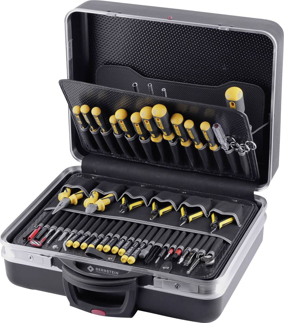 BERNSTEIN Tools for Electronics 7000 Elektriker Verktygsv&auml;ska med utrustning 63 delar