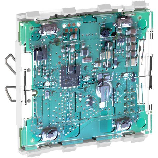 Zeleni elektronički modul s vidljivim strujnim krugovima i komponentama. Pogodan za tehničke primjene ili popravke.