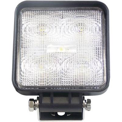 Kvadratično LED svjetlo sa četiri kružne svjetleće jedinice, montirano na metalnom nosaču pomoću vijaka, za osvjetljenje vozila.
