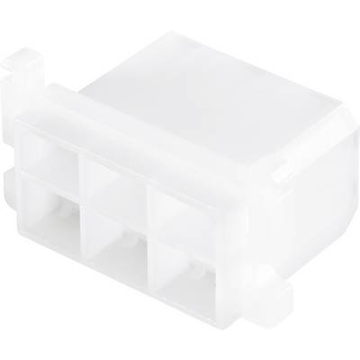 Bijeli, pravokutni plastični utikač sa četiri kvadratne otvora.