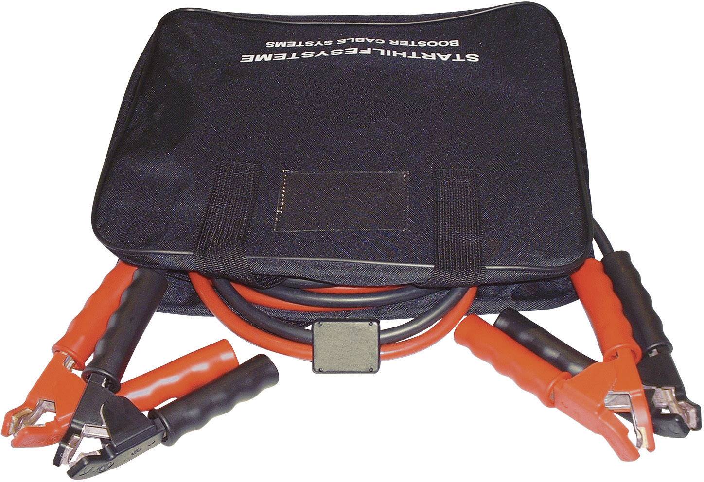Kabel za premošćivanje u crnoj torbi s crvenom i crnom ručkom, na kojoj piše 'Sustav za pokretanje vozila'.