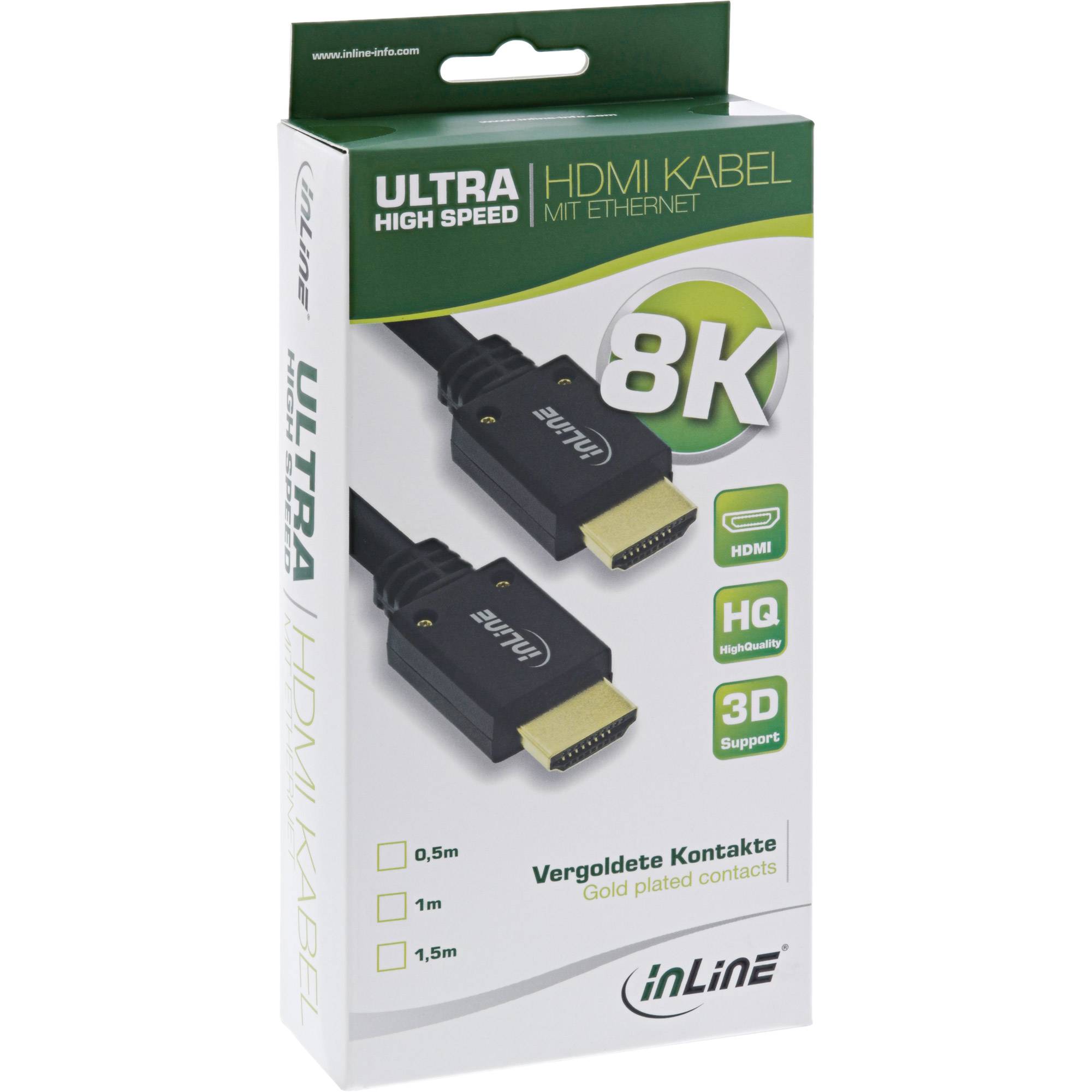 inLine HDMI kabel HDMI A utikač 5 m crna 17905P standardni HDMI HDMI kabel-1