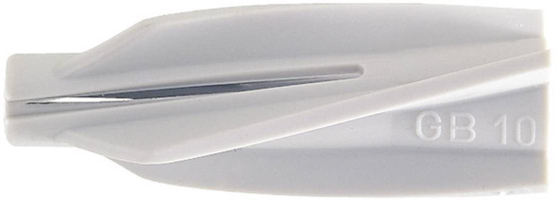 Sivi plastični tipli sa straničnim krilcima i natpisom 'GB 10'.