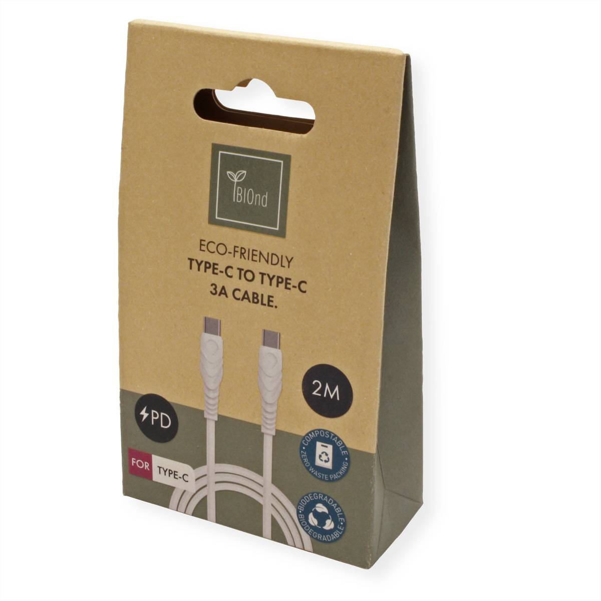 BIOnd USB kabel USB 2.0 RJ45 utikač 2.00 m bijela može se reciklirati BIO-20-TT-1