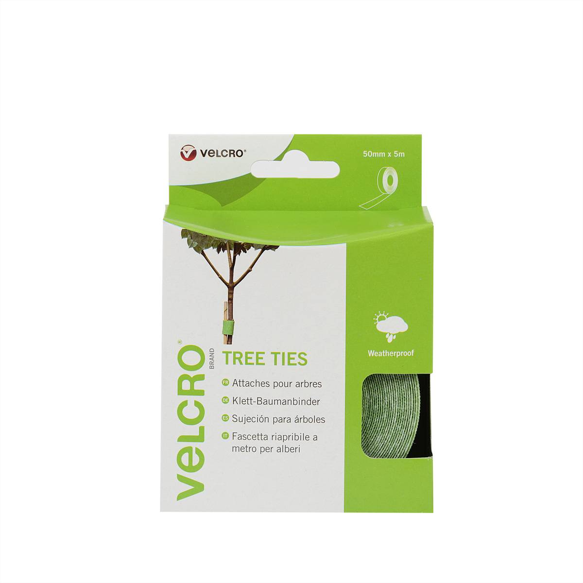 VELCRO® Velcro VEL-EC60201, Grün, 50 mm, 5 m, 1 Stück(e), Box prianjajuća traka zelena 1 St.-1