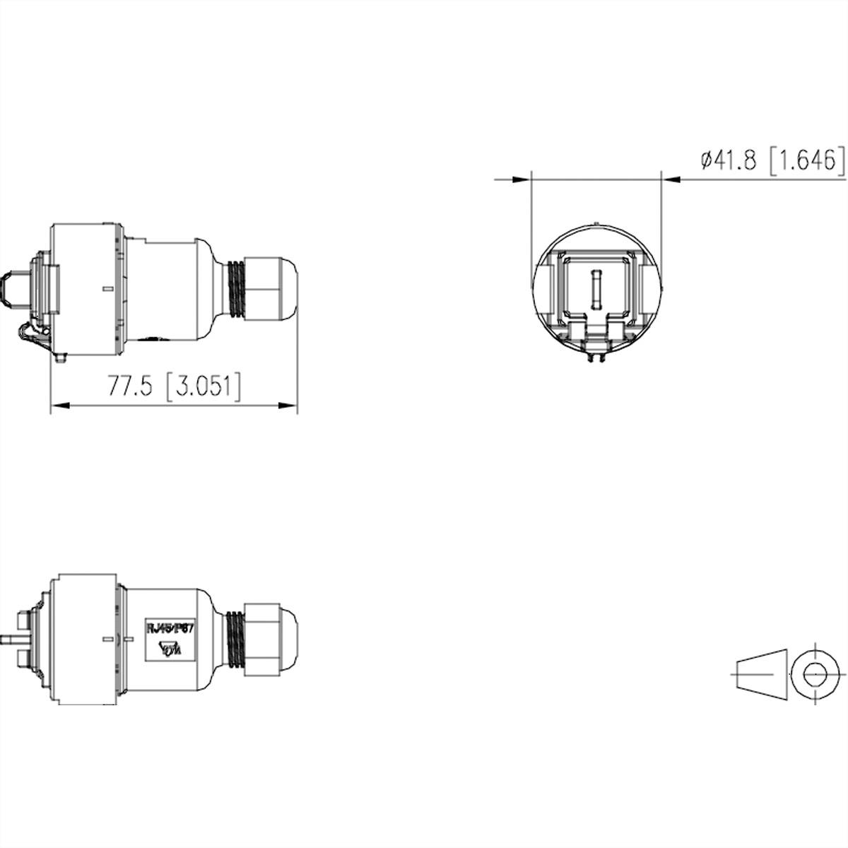 Metz Connect Kabel METZ CONNECT 1309515003-E RJ-45 utičnica siva 1309515003-E siva 1 St.-1