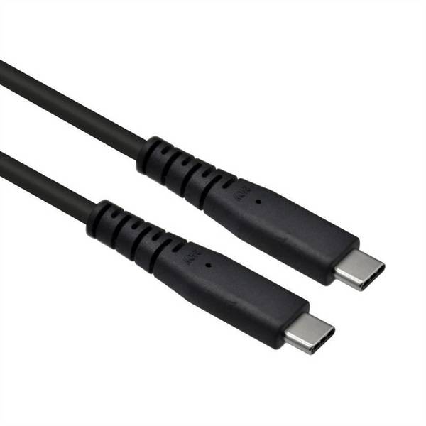 Roline USB kabel USB 4.0 USB-C® utikač, USB-C® utikač 0.50 m crna sa zaštitom 11.02.9095