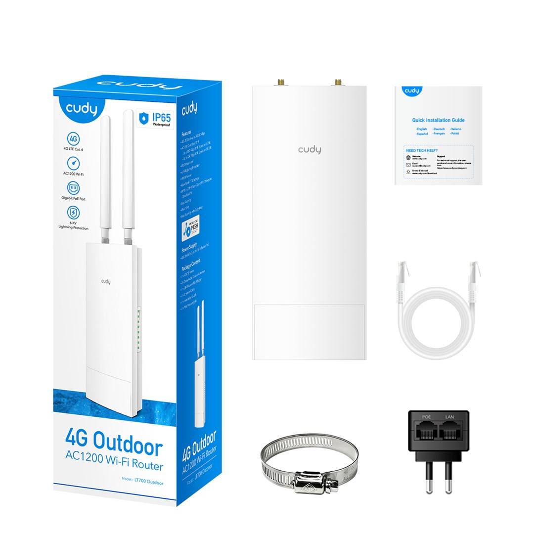 cudy Cudy LT700 router wireless Gigabit Ethernet Dual-band (2.4 GHz/5 GHz) 4G Bianco ruter-3