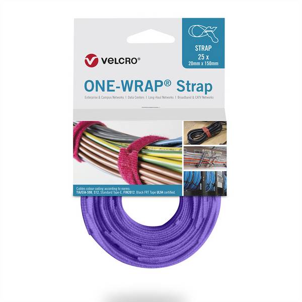 VELCRO® Kabelbinder  čičak traka    ljubičasta 1 St.