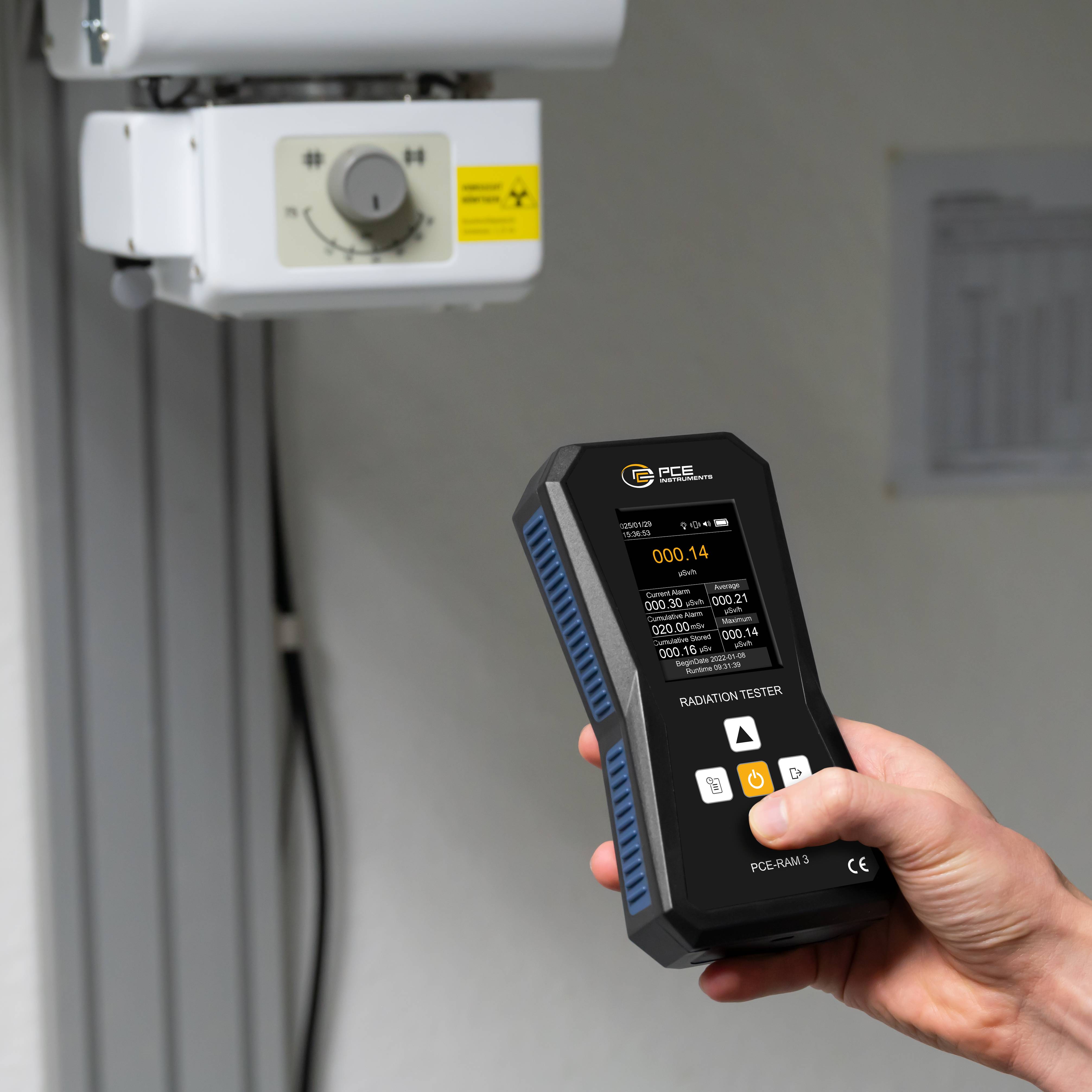 PCE Instruments PCE-RAM 3 geiger-müller cijevni brojač Zračenje: gama, beta, x-zraka zvučni upozoravajući ton, optički s-4