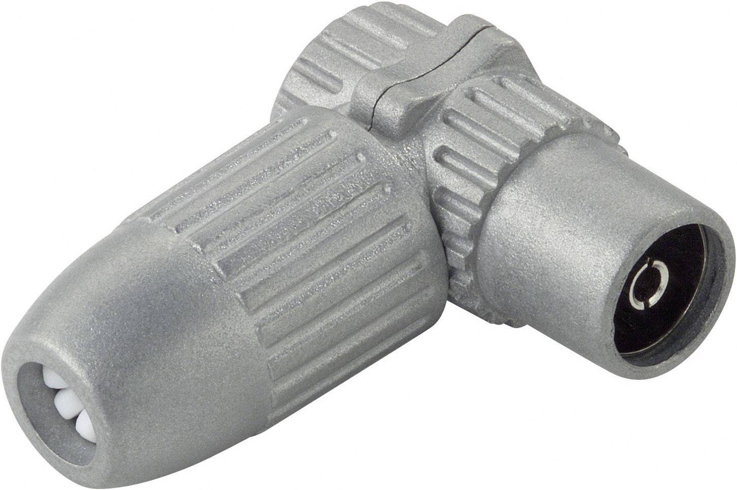 TRU COMPONENTS TC-2520020 Coax-koppeling, haaks Metaal Aansluitingen: Coax-bus IEC Kabeldiameter: 9.50 mm 100 stuk(s)