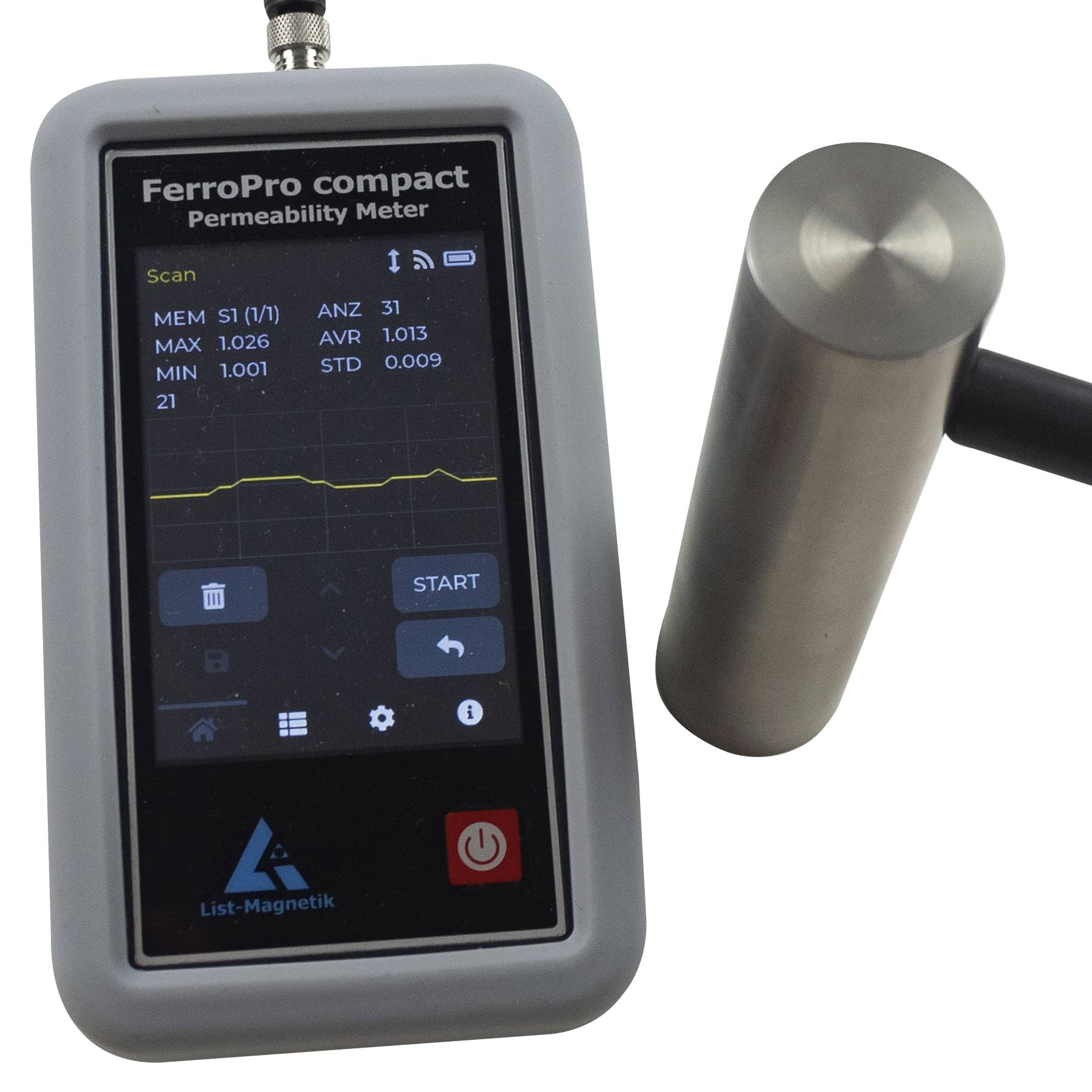 PCE Instruments LM-FERRO-PRO analizator magnetnog polja s funkcijom bilježenja podataka-1