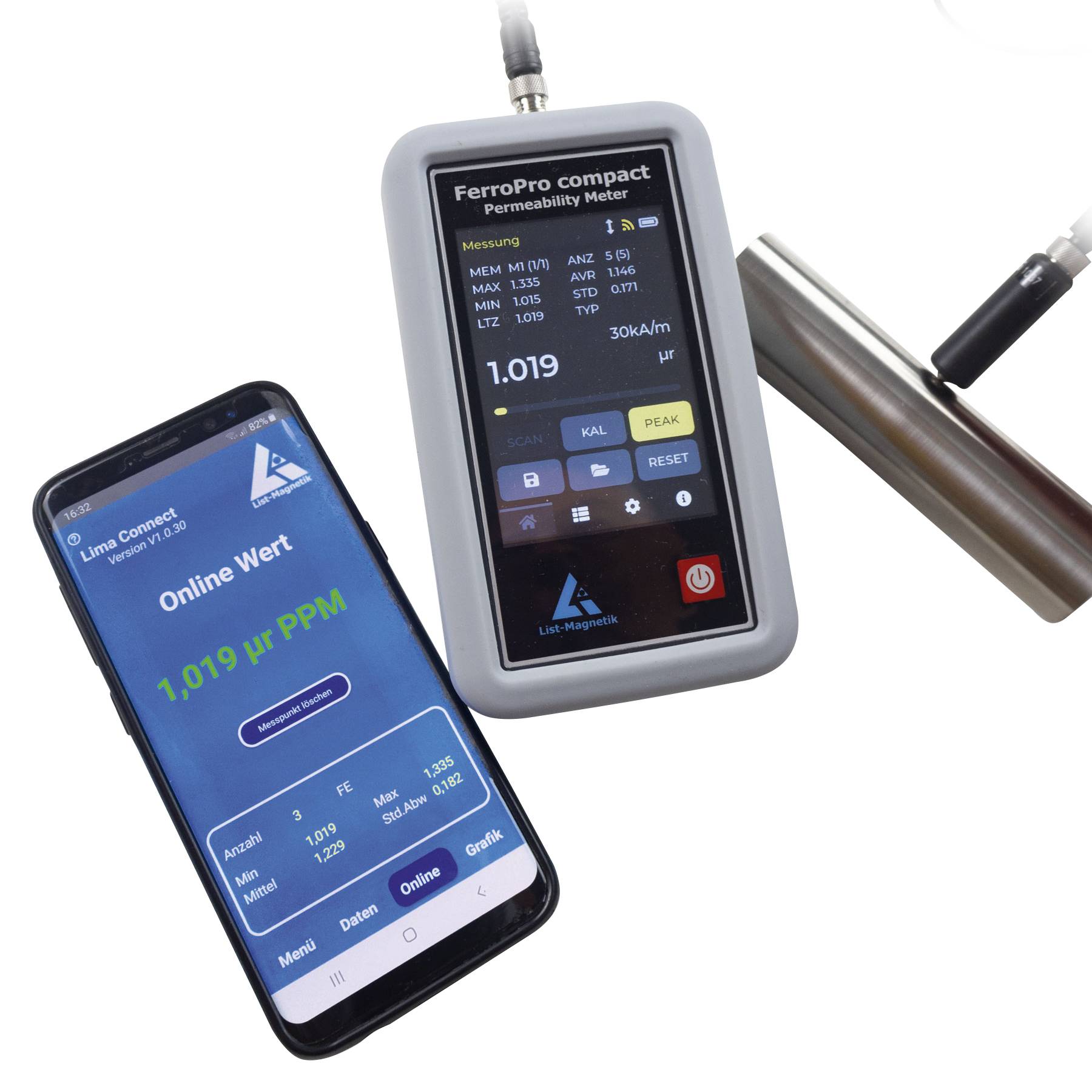 PCE Instruments LM-FERRO-PRO analizator magnetnog polja s funkcijom bilježenja podataka-2