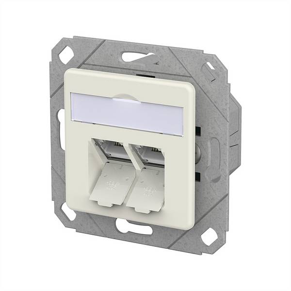 Metz Connect METZ CONNECT E-DAT C6A IDC Dose, 2 Port, METZ CONNECT 130D381102-I RJ-45 utičnica bijela 130D381102-I     bijela 1 St.