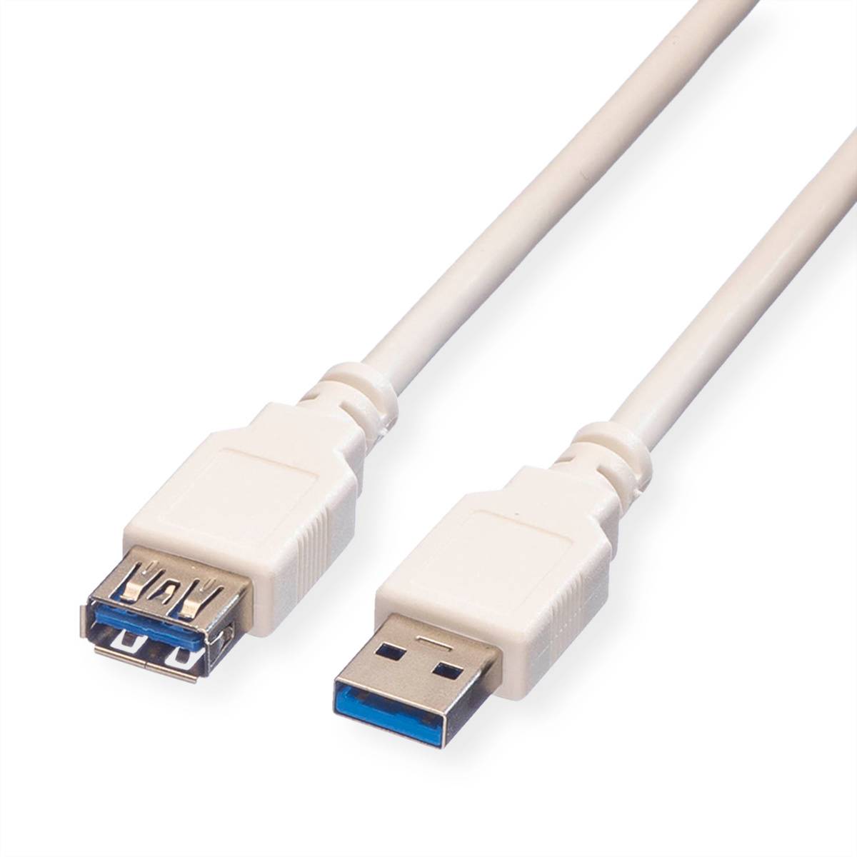 Secomp S3011 USB-kabel USB 3.2 Gen1 USB-A stekker, USB-A bus 0.8 m Wit Afgeschermd