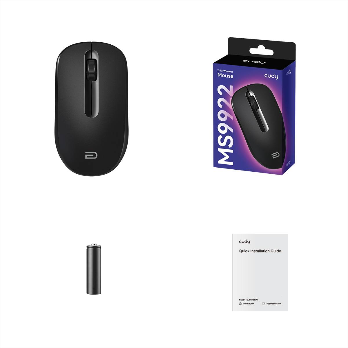 cudy CUDY MS9922_Black 2.4G Wireless Maus miš crna-1