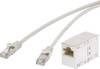 Renkforce RF-2257248 RJ45 mrežni kabel, Patch kabel CAT 5e F/UTP 0.50 m siva sa zaštitom za nosić 1 St.