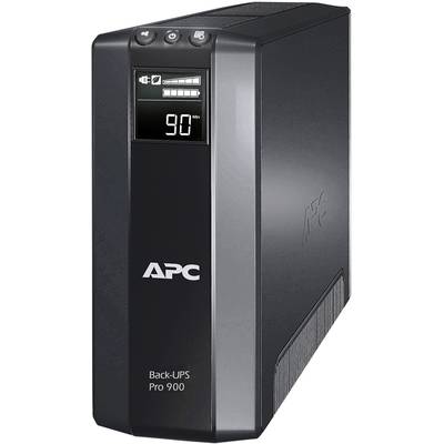 Crna APC Back-UPS Pro 900 na zaslonu prikazuje preostalo vrijeme rada od 90 minuta.
