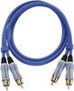 Cinch audio priključni kabel [2x muški cinch konektor - 2x muški cinch konektor] 2.00 m plava boja pozlaćeni kontakti Oehlbach BEAT!