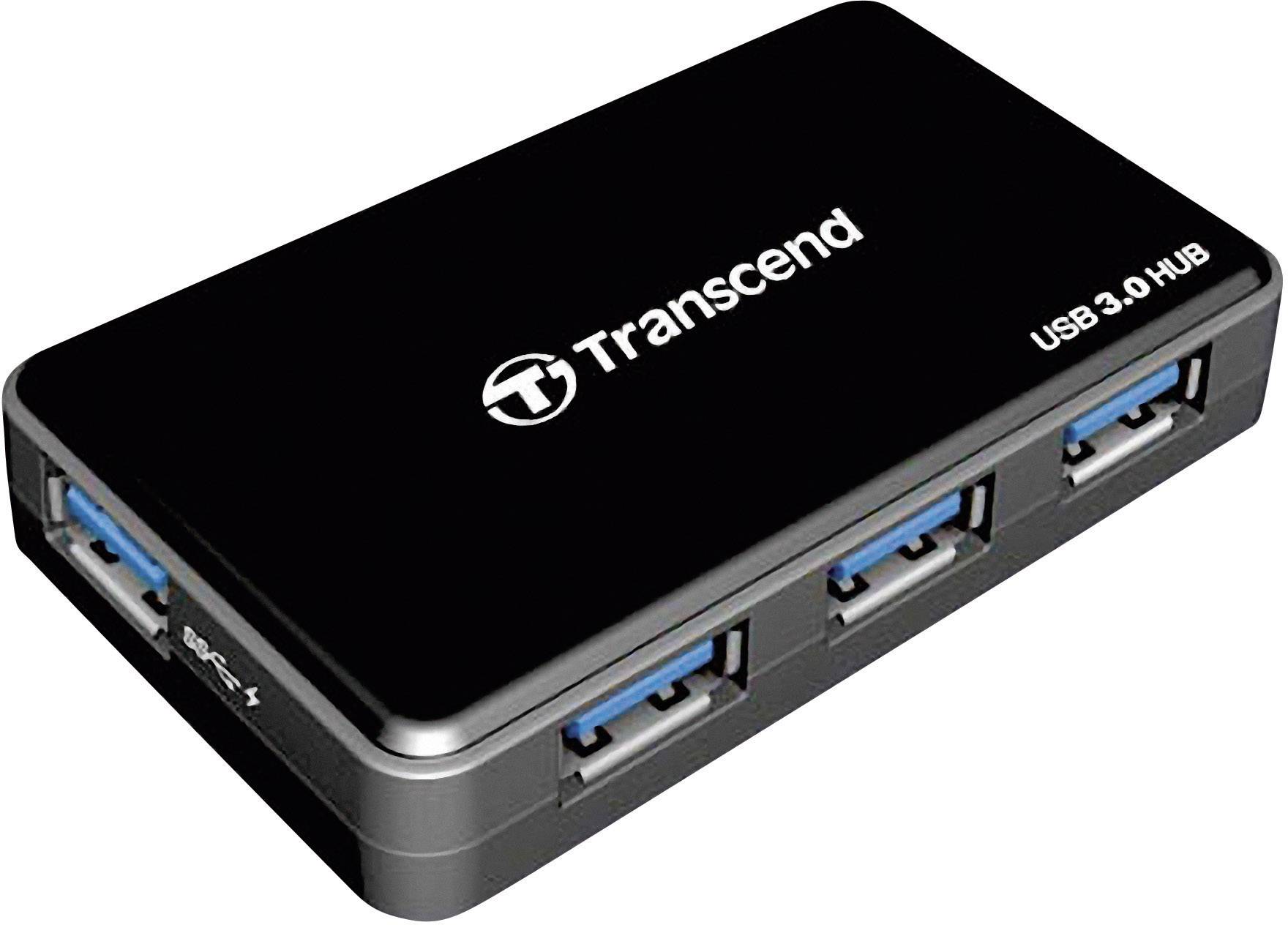 Transcend TS-HUB3K TS-HUB3K USB-hub 4 poorten USB-A USB 3.0 5 GBit/s Zwart