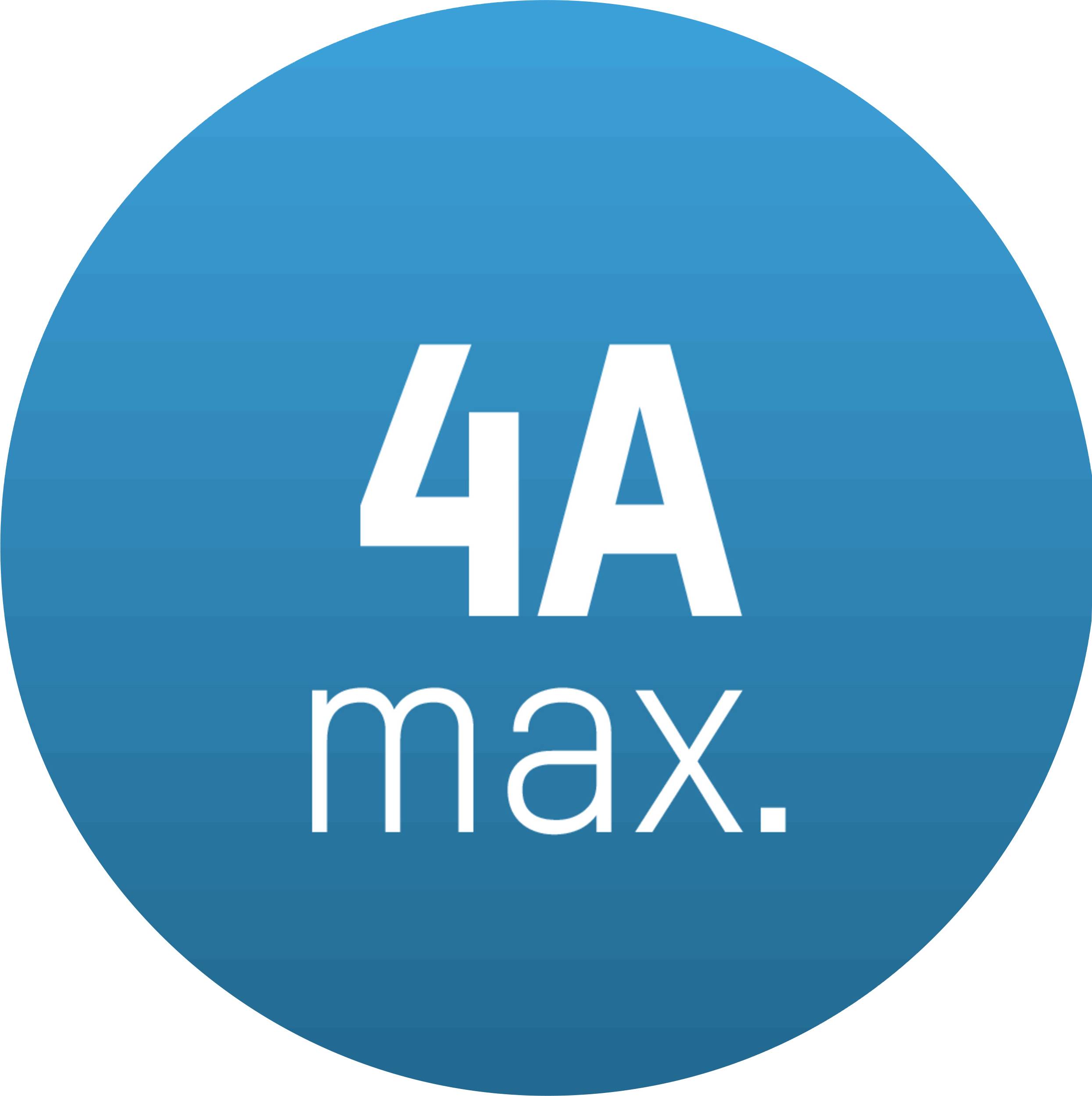 Plavi krug s bijelim tekstom '4A max.', koji označava maksimalnu strujnu jakost od 4 ampera.