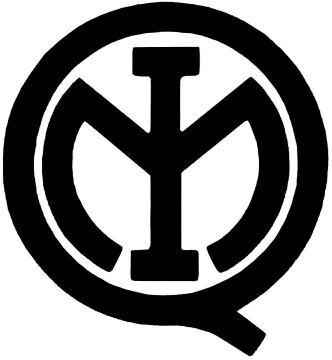 Crno, stiliziran logo s slovima 'Y', 'M' i 'Q' međusobno isprepletenim.