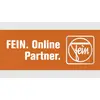 'FEIN. Online Partner.' i logotip tvrtke na narančastoj pozadini.