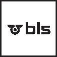 Crno-bijeli logotip sa stiliziranim tekstom 'bls' i grafičkim elementom lijevo od teksta.
