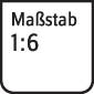 Mjerilo 1:6 piše na bijeloj informativnoj ploči.