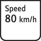 Na znaku piše 'Brzina 80 km/h'.