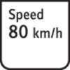 Na znaku piše 'Brzina 80 km/h'.