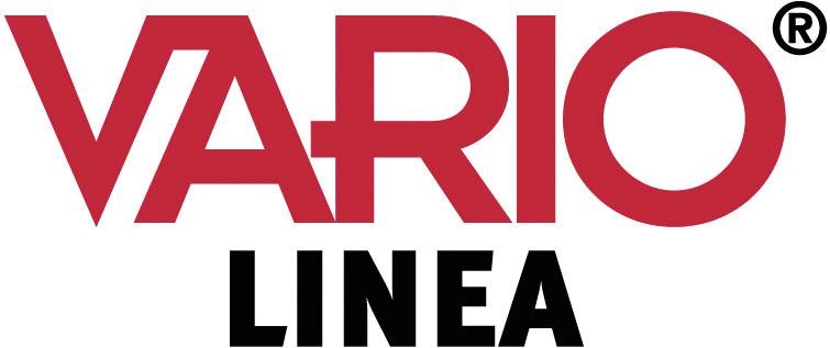 'VARIO LINEA' u crvenim i crnim velikim slovima na bijeloj pozadini.