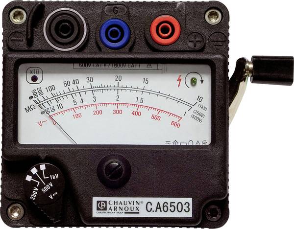 Chauvin Arnoux C.A 6503 Szigetelésmérő műszer  250 V, 500 V, 1000 V 5000 MΩ