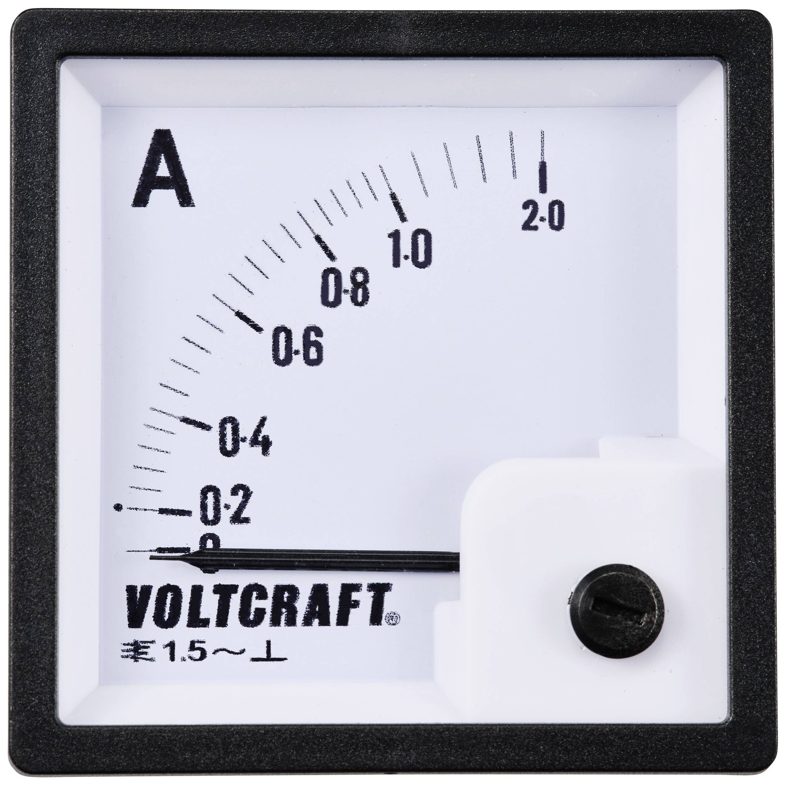 Analóg beépíthető lágyvasas táblaműszer, beépíthető árammérő műszer 1A Voltcraft AM 72x72
