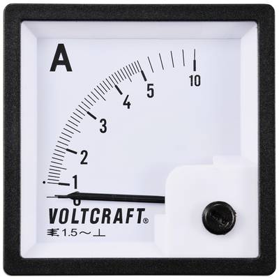 Analóg beépíthető lágyvasas táblaműszer, beépíthető árammérő műszer 5A Voltcraft AM 72x72