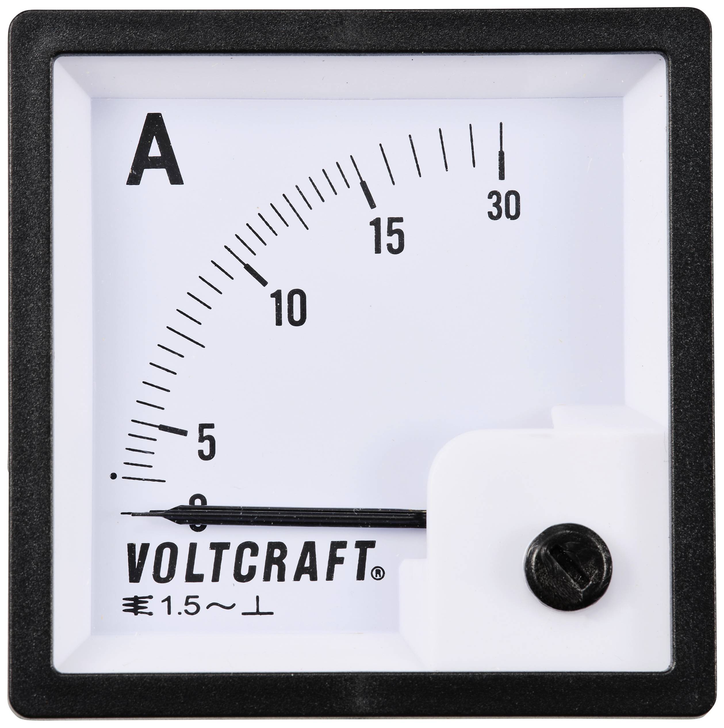 Analóg beépíthető lágyvasas táblaműszer, beépíthető árammérő műszer 15A Voltcraft AM 72x72