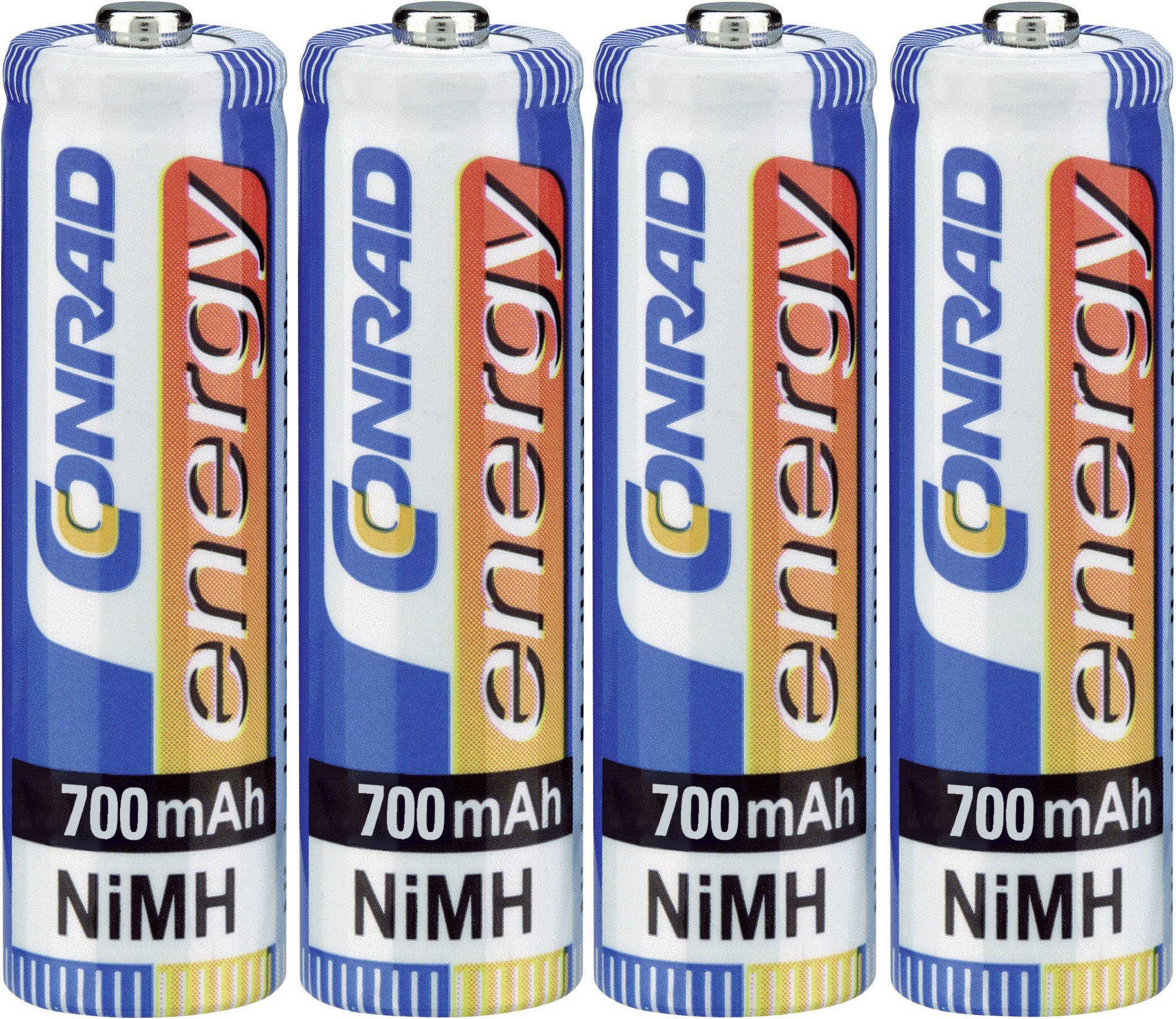 Mikroceruza akku AAA NiMH, 1,2V 700 mAh, 4 db, Conrad Energy HR3, HR03, UO100557, DC2400, DC2400B4N, LR03-1
