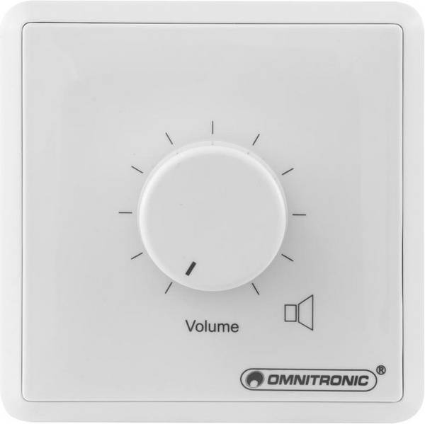 <br>  Omnitronic<br>  80711004<br>  Beépíthető<br>  ELA hangerőszabályozó, mono<br>  Fehér<br>
