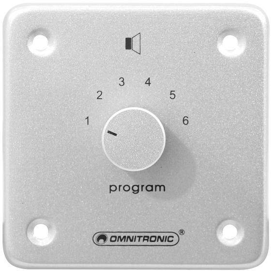 Omnitronic 80711073 Inbouw (in muur of meubel) PA-programmakiezer Zilver