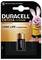 Duracell CR123A lítium elem csomag rózsaszín nyúl kabalával. "Hosszú élettartam garantált" felirat és figyelmeztetés "Tartsa gyermekek elől elzárva".