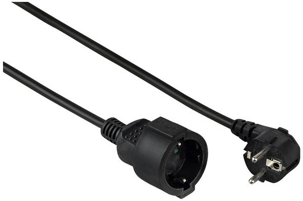 Hama 00047869 Áram Hosszabbítókábel   Fekete 3 m H05VV-F 3G 1,5 mm² törésgátlóval