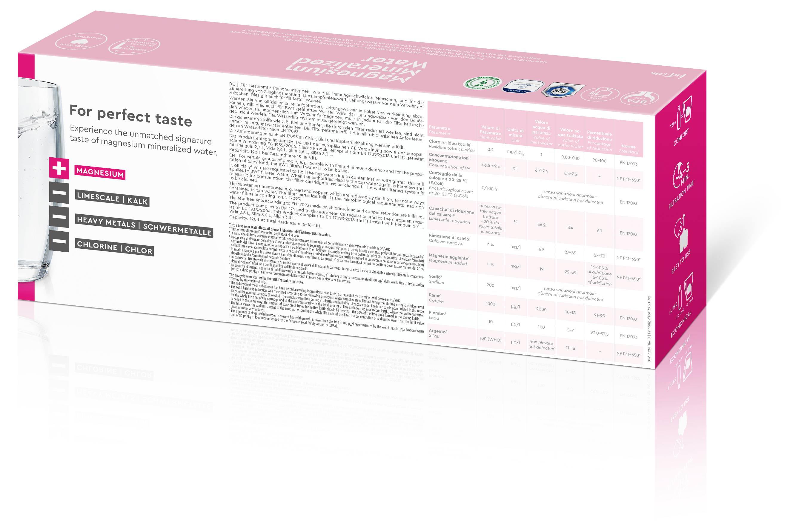 Vízszűrő betétek, 6 db-os készlet, fehér, BWT Longlife 814136-1