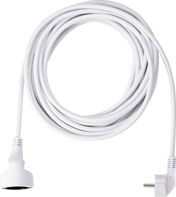 Hálózati hosszabbítókábel, fehér, 10 m, HO5VV-F 3 G 1,5 mm², Bachmann 341289