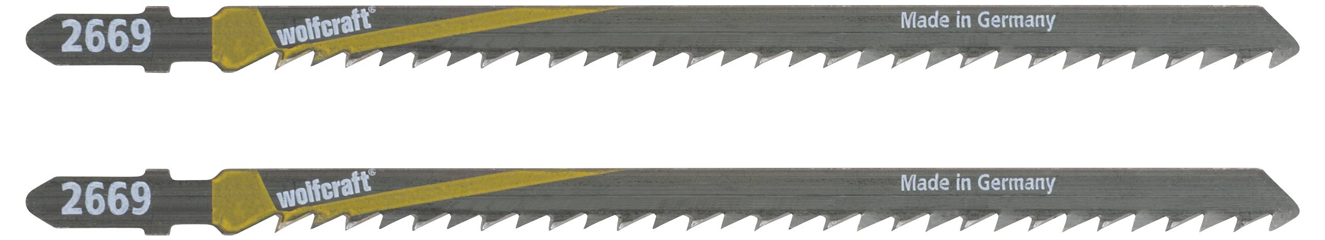 Fűrészlap szúrófűrészhez HCS, vágó hossz: 125 mm, 2 db, Wolfcraft 2669000