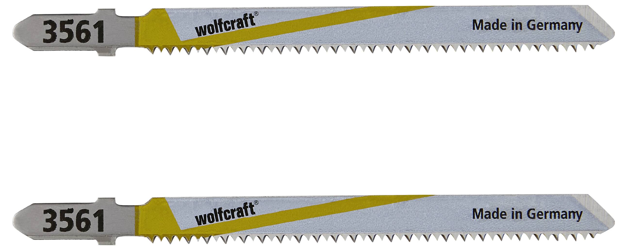 Fűrészlap szúrófűrészhez BiM (fához/műanyaghoz), vágó hossz: 75 mm, 2 db, Wolfcraft 3561000