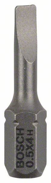 Laposfejű csavarhúzóbetét, 'BOSCH 0.5X4.0' jelöléssel ellátva, tartós anyagból készítve. Precíziós munkákhoz ideális.
