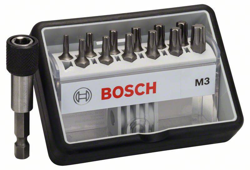 Bosch 2607002565 Csavarozó bit készlet Robust Line M extrakemény, 12 + 1 részes, 25 mm, Torx®