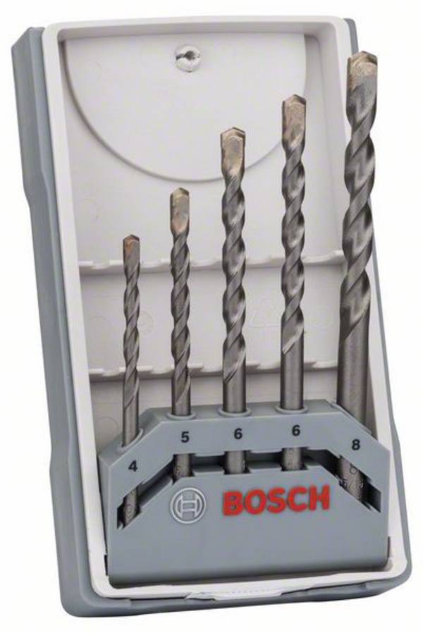 Bosch Accessories CYL-3 2607017080 Keményfém Beton spirálfúró készlet 5 részes 4 mm, 5 mm, 6 mm, 6 mm, 8 mm Hengeres befogószár 1 készlet
