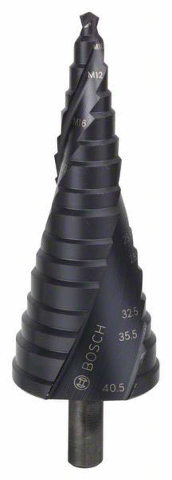 Bosch Accessories 2608588071 2608588071 HSS Fokozatfúró Teljes hossz 125.5 mm TiAIN 3 oldalú szár 1 db