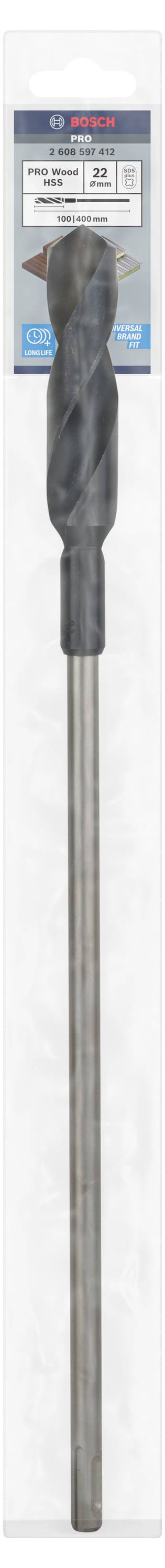 Bosch fúró csomagolásban. Alkalmas fémhez, betonhoz és kőhöz. Fúróméret: 16,0 x 400 mm. SDS plus.